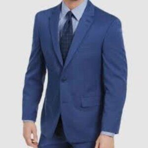 IZOD Mens Classic-Fit Blue Solid S Blue 40S